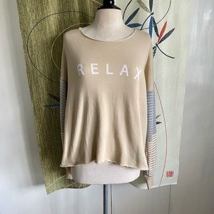 Wildfox Cream Relax Sweatshirt- Sz XS NWOT